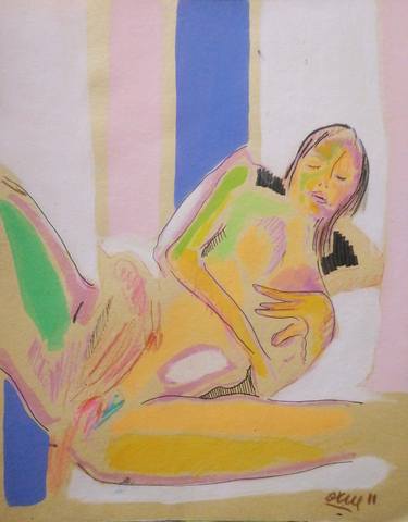 Print of Nude Drawings by Moises Alejandro Miranda Lopez