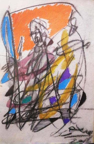 Original Expressionism Abstract Drawings by Moises Alejandro Miranda Lopez