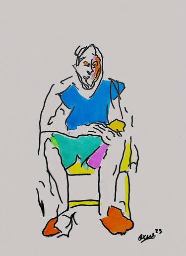 Print of Expressionism People Drawings by Moises Alejandro Miranda Lopez