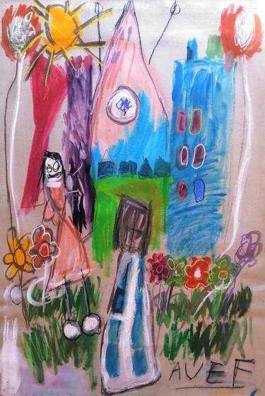 Print of Expressionism Children Paintings by Moises Alejandro Miranda Lopez