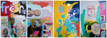 Original Abstract Expressionism Popular culture Paintings by Moises Alejandro Miranda Lopez