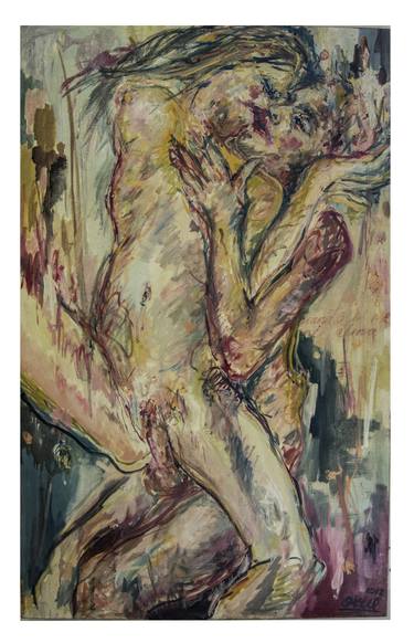 Print of Expressionism Erotic Paintings by Moises Alejandro Miranda Lopez