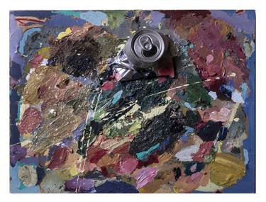 Original Abstract Expressionism Popular culture Collage by Moises Alejandro Miranda Lopez
