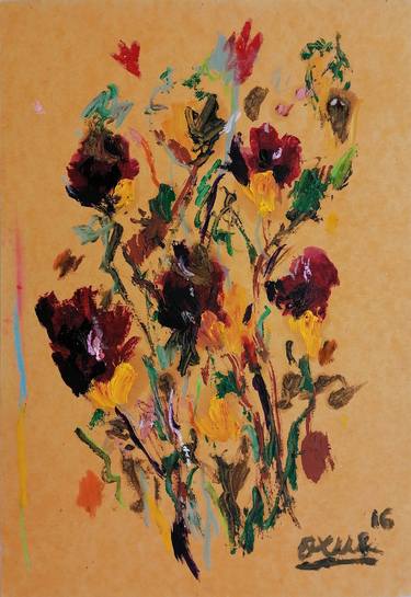 Print of Floral Paintings by Moises Alejandro Miranda Lopez