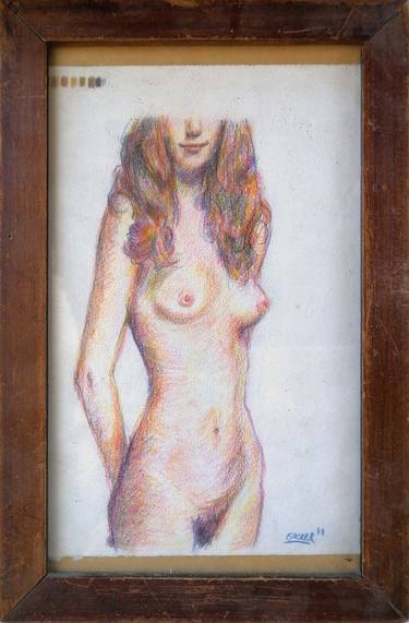 Original Realism Nude Drawings by Moises Alejandro Miranda Lopez