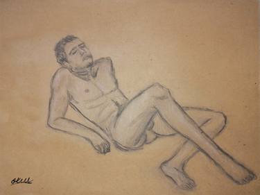 Print of Figurative Nude Drawings by Moises Alejandro Miranda Lopez