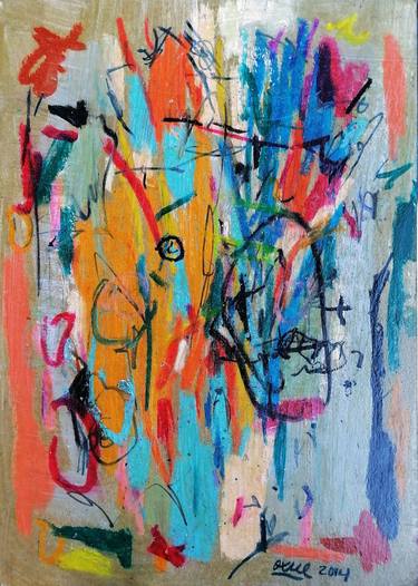 Original Abstract Expressionism Abstract Paintings by Moises Alejandro Miranda Lopez