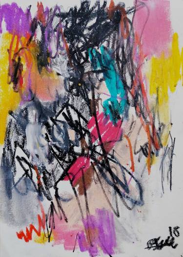 Original Abstract Expressionism Love Paintings by Moises Alejandro Miranda Lopez