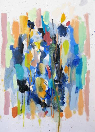 Original Abstract Expressionism Abstract Paintings by Moises Alejandro Miranda Lopez