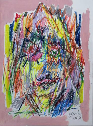 Print of Abstract Expressionism Portrait Paintings by Moises Alejandro Miranda Lopez