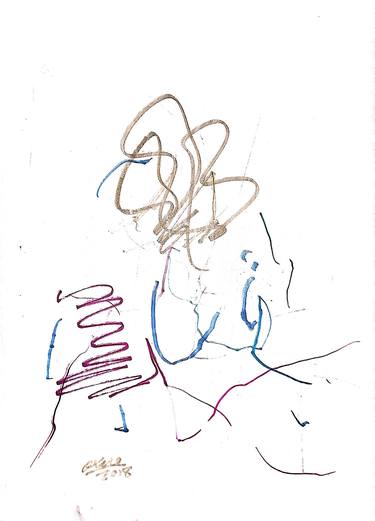 Original Abstract Expressionism Women Drawings by Moises Alejandro Miranda Lopez