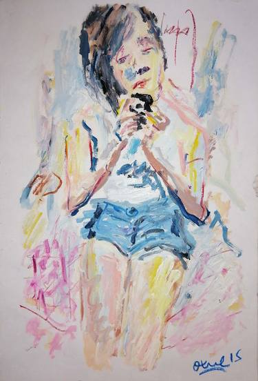 Print of Expressionism People Paintings by Moises Alejandro Miranda Lopez