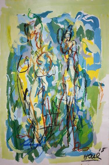 Print of Abstract Expressionism Nature Paintings by Moises Alejandro Miranda Lopez