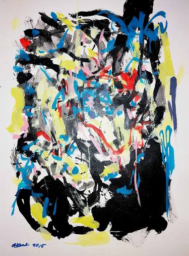 Original Abstract Expressionism Abstract Paintings by Moises Alejandro Miranda Lopez