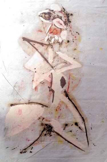 Print of Abstract Expressionism Women Paintings by Moises Alejandro Miranda Lopez