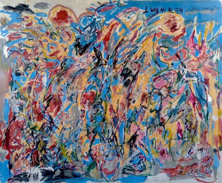 Original Abstract Expressionism Abstract Painting by Moises Alejandro Miranda Lopez