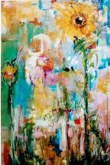 Print of Abstract Expressionism Floral Paintings by Moises Alejandro Miranda Lopez