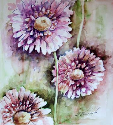 Print of Fine Art Floral Paintings by Jasmina Shaldarova