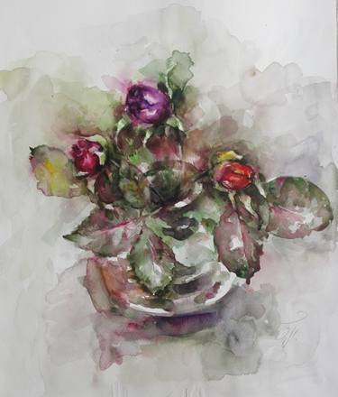 Print of Fine Art Floral Paintings by Jasmina Shaldarova