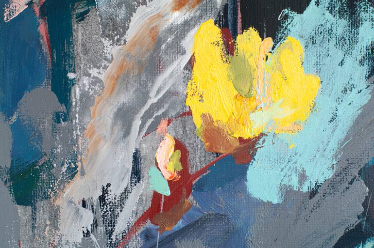 Original Abstract Expressionism Botanic Painting by Glib Franko