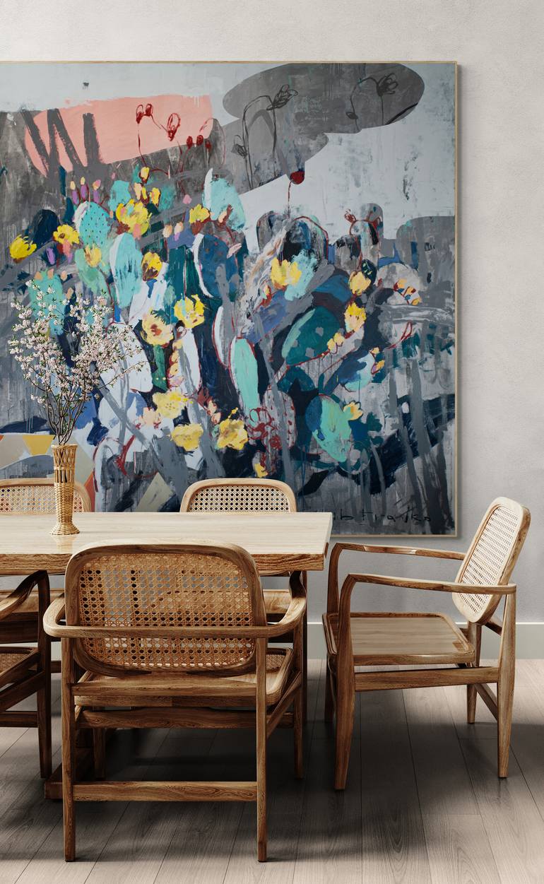 Original Abstract Expressionism Botanic Painting by Glib Franko