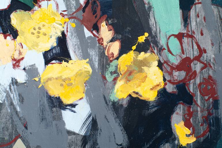 Original Abstract Expressionism Botanic Painting by Glib Franko