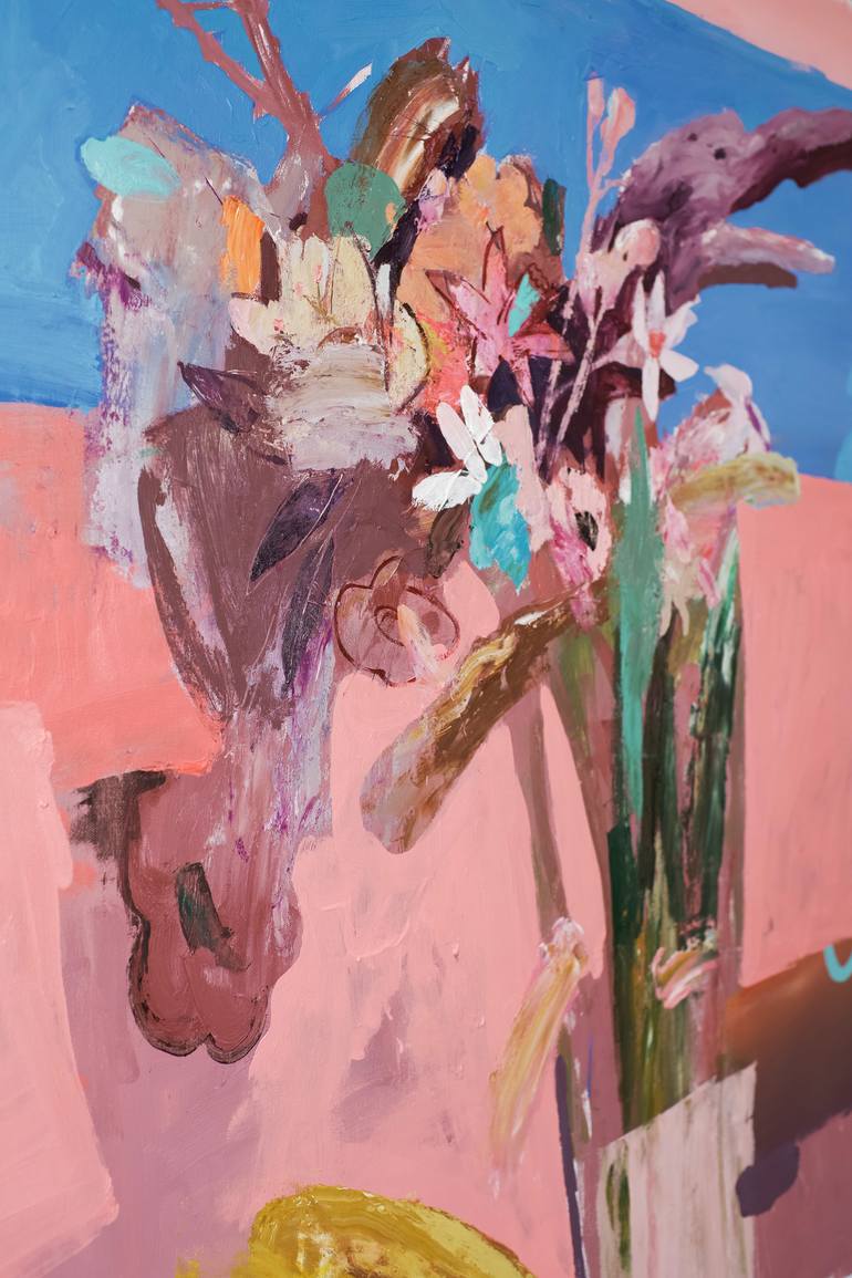 Original Abstract Expressionism Botanic Painting by Glib Franko