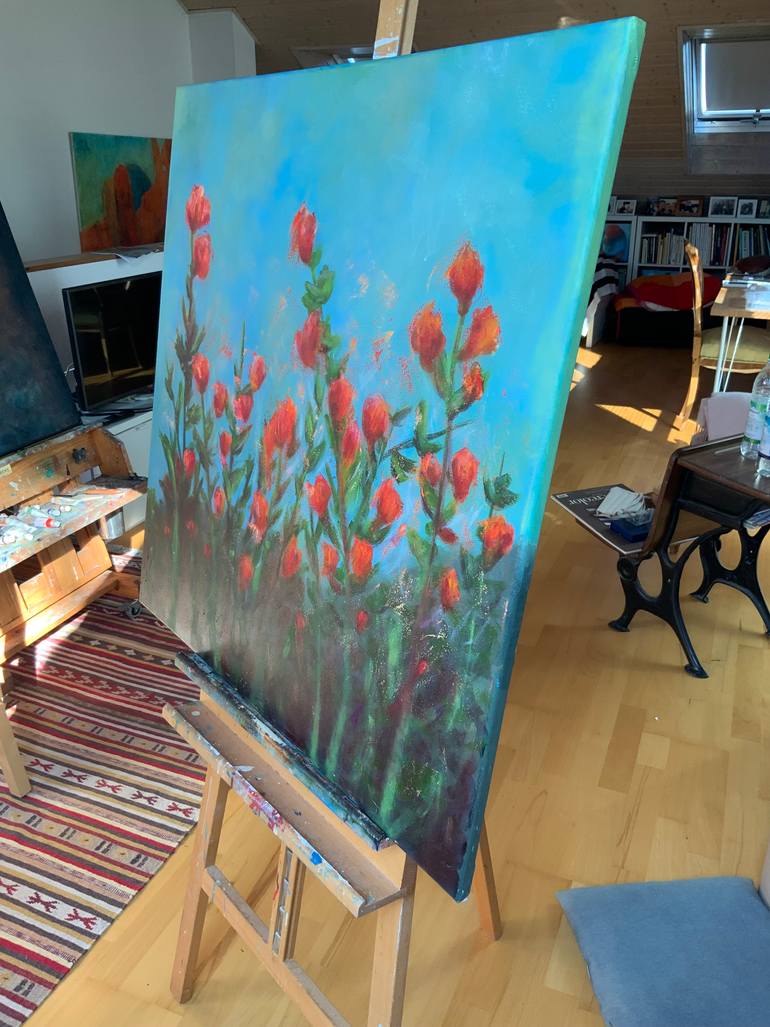 Original Contemporary Floral Painting by Eva Hoffmann
