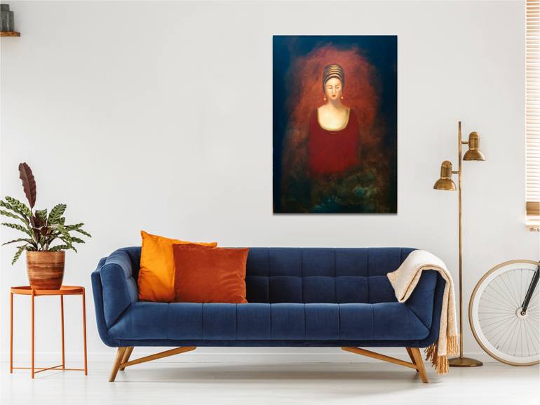 Original Art Deco People Painting by Eva Hoffmann