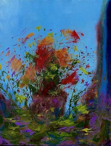 Original Expressionism Floral Paintings by Eva Hoffmann