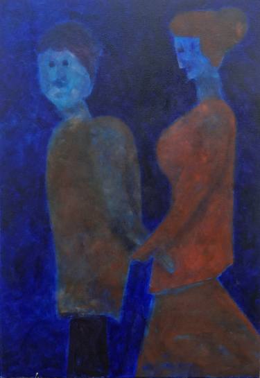 Original Cubism People Paintings by Eva Hoffmann