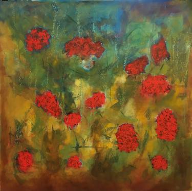 Original Abstract Floral Paintings by Eva Hoffmann