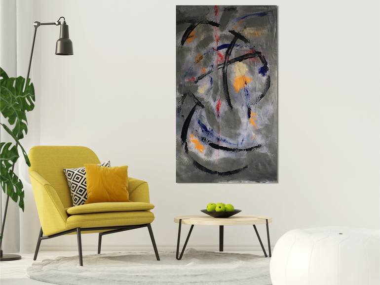 Original Abstract Expressionism Abstract Painting by Eva Hoffmann