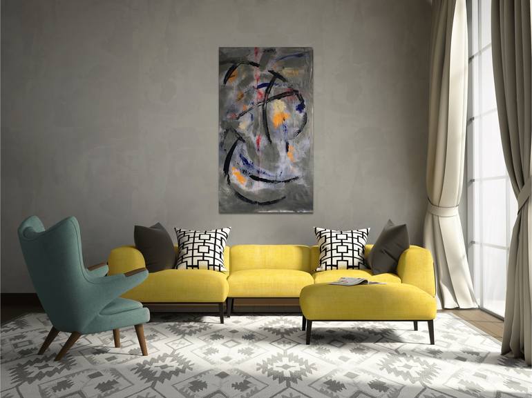 Original Abstract Expressionism Abstract Painting by Eva Hoffmann