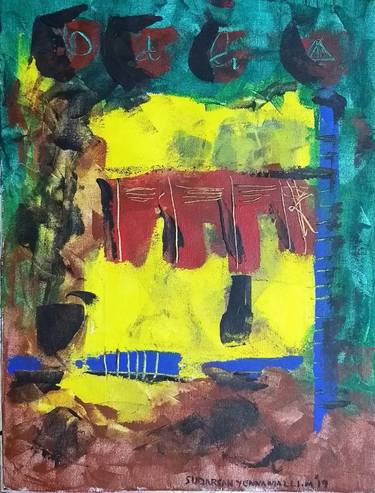 Original Abstract Expressionism Abstract Paintings by Sudarsan Yennamalli