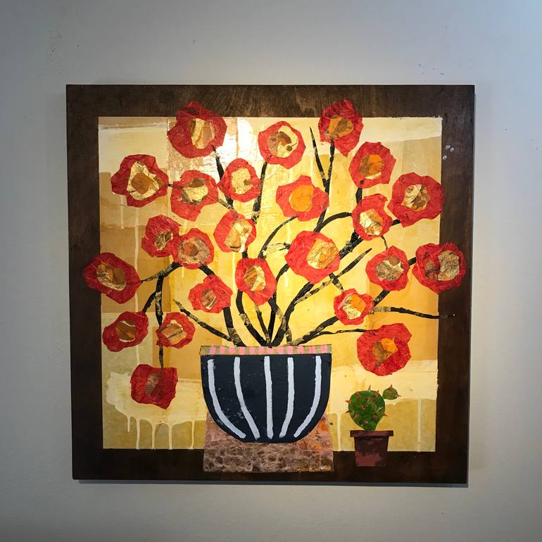 Original Conceptual Floral Collage by Larry Goode