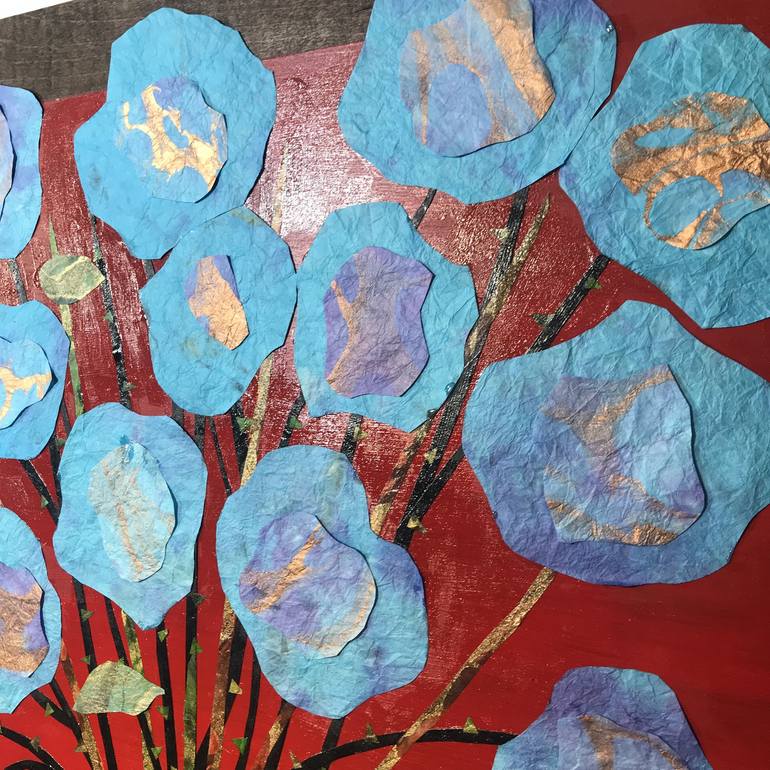 Original Expressionism Floral Painting by Larry Goode