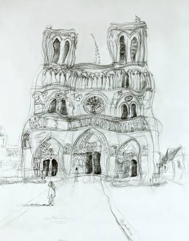 Original Expressionism Architecture Drawings by Lizzy Hewitt