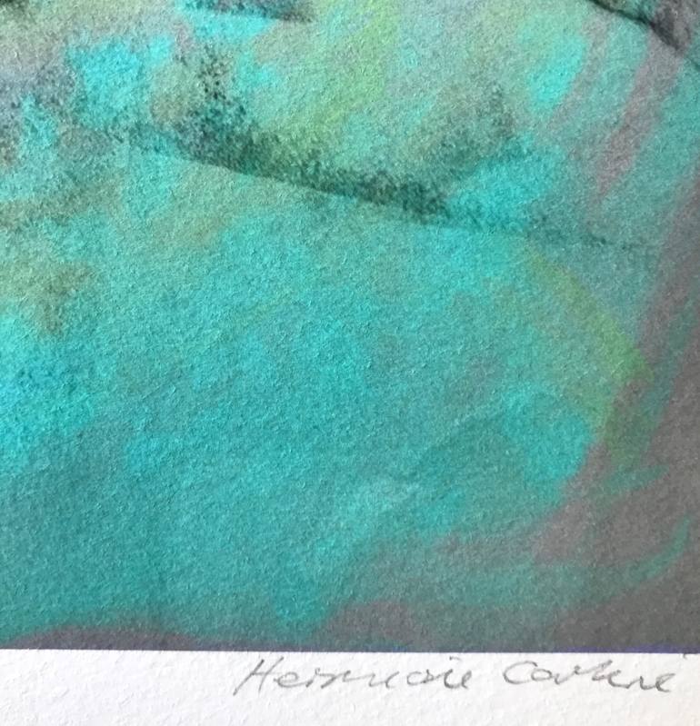 Original Abstract Water Mixed Media by Hermione Carline