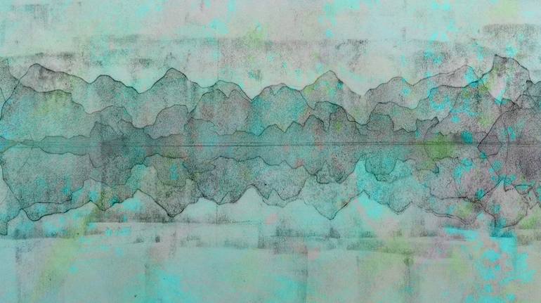Original Abstract Water Mixed Media by Hermione Carline