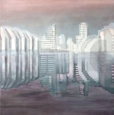 Original Abstract Architecture Paintings by Hermione Carline