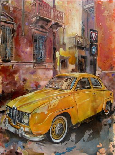 Original Contemporary Car Paintings by Mara Isolani