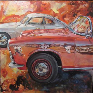 Original Figurative Car Paintings by Mara Isolani