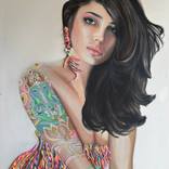 3D Oil Painting with clay - Future in Color - Fashion Portrait by Jessica Levaton