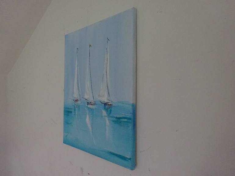 Original Yacht Painting by Mel Davies