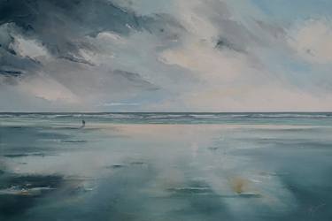 Original Impressionism Seascape Painting by Mel Davies