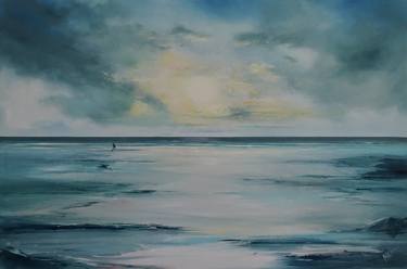 Original Impressionism Seascape Painting by Mel Davies