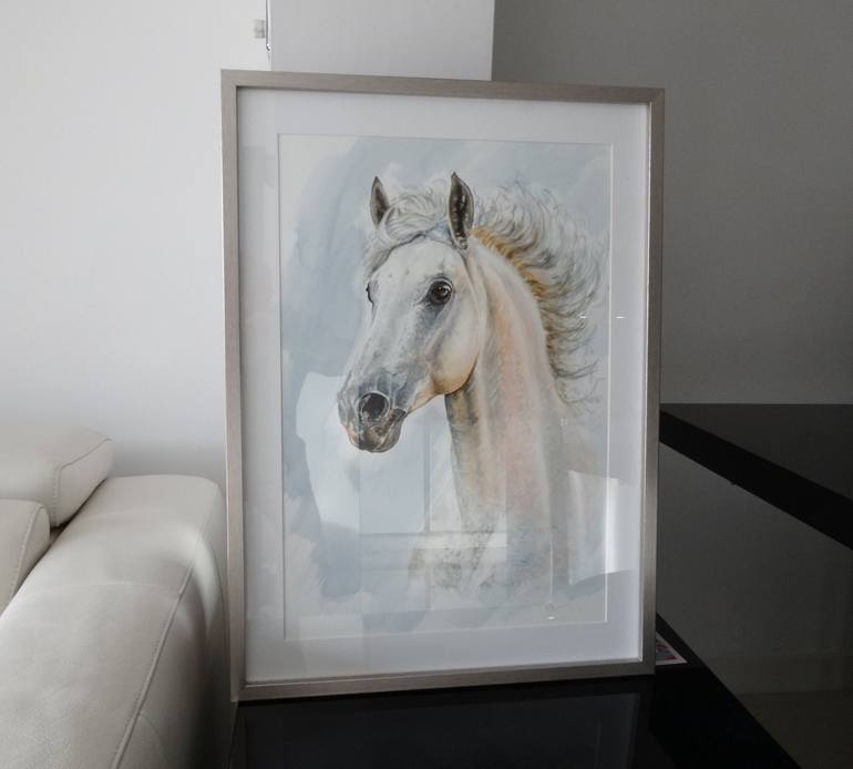 Original Fine Art Horse Painting by Mel Davies