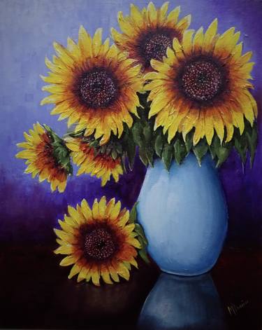 Original Contemporary Floral Paintings by Mel Davies