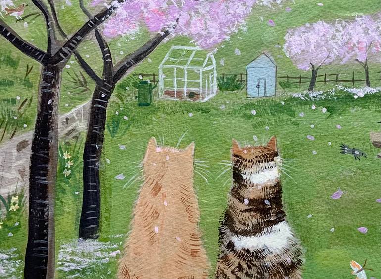 Original Folk Animal Painting by Mary Stubberfield